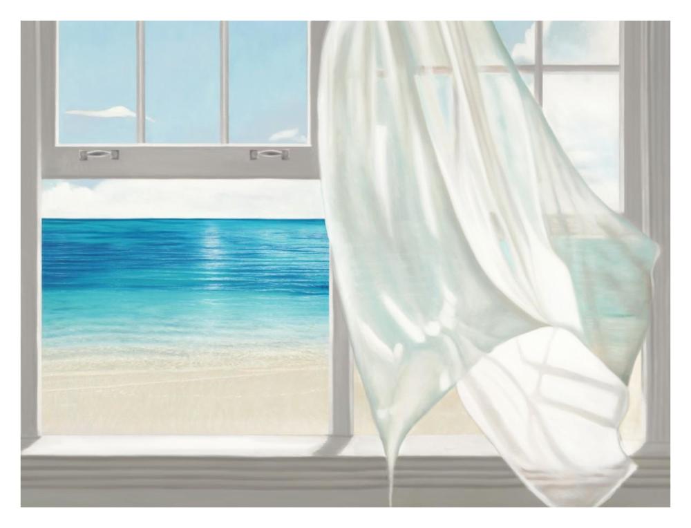 Emerald Seascape (detail)-Paper Art-34"x26"