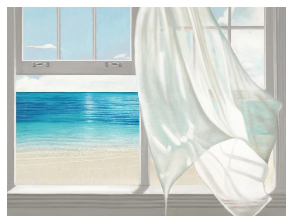 Emerald Seascape (detail)-Paper Art-42"x32"