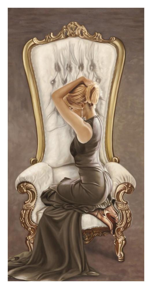 Beautiful Queen II-Paper Art-20"x38"