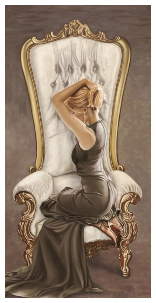 Beautiful Queen II-Paper Art-32"x62"