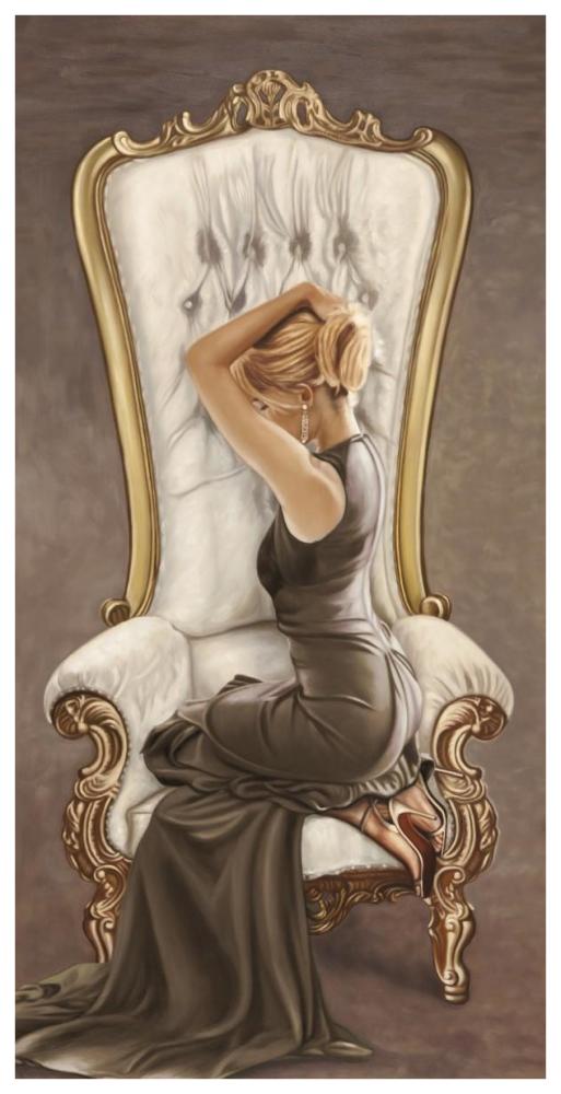 Beautiful Queen II-Paper Art-38"x74"