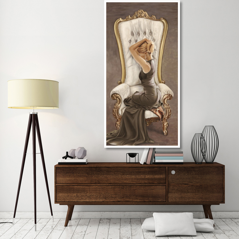 Beautiful Queen II-Paper Art-38&quotx74"