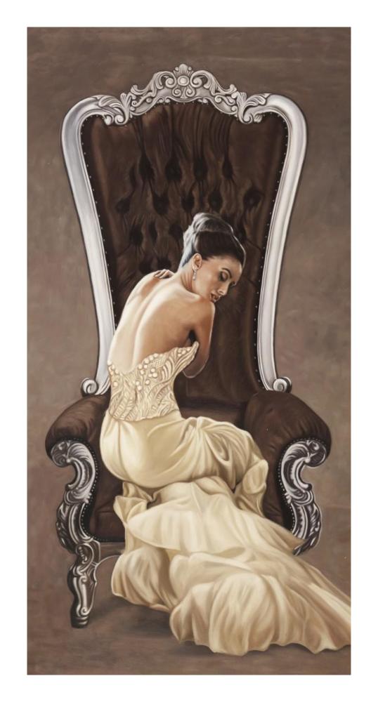 Beautiful Queen I-Paper Art-14"x26"