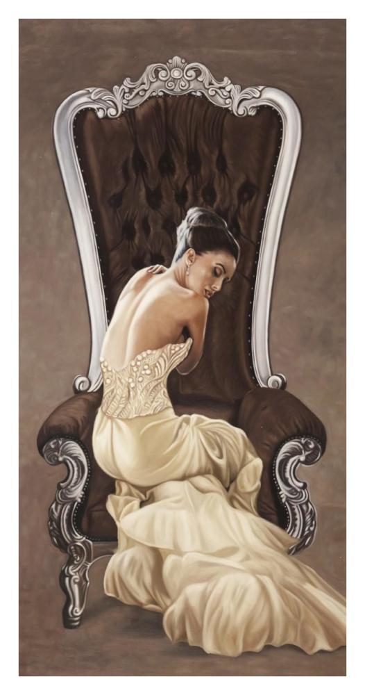Beautiful Queen I-Paper Art-20"x38"