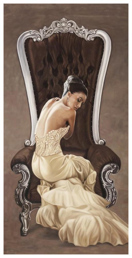 Beautiful Queen I-Paper Art-38"x74"