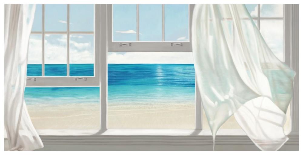 Emerald Seascape-Paper Art-74"x38"