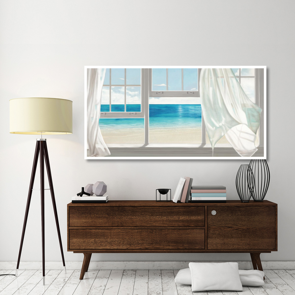 Emerald Seascape-Paper Art-74&quotx38"