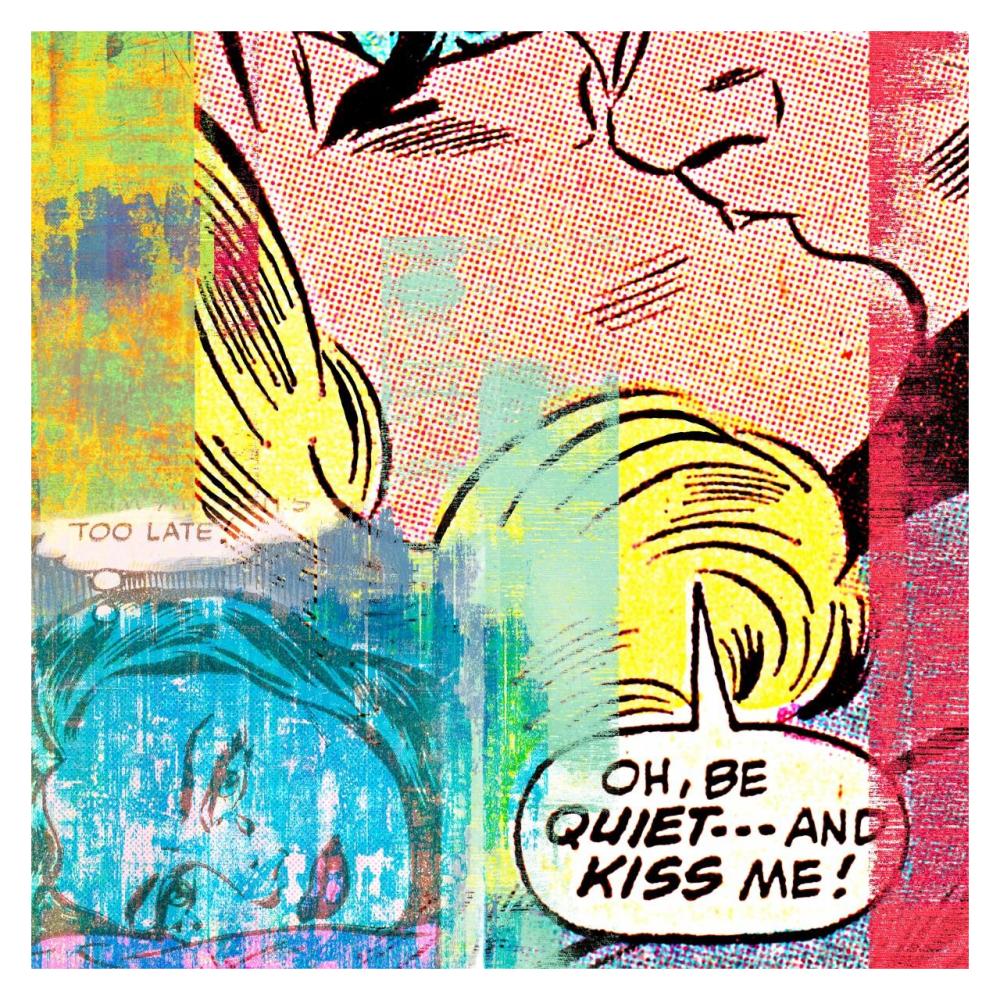Be Quiet...and Kiss Me!-Paper Art-32"x32"