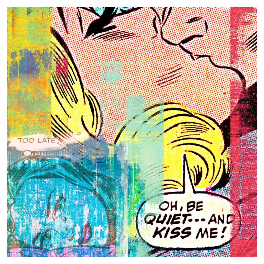 Be Quiet...and Kiss Me!-Paper Art-38"x38"