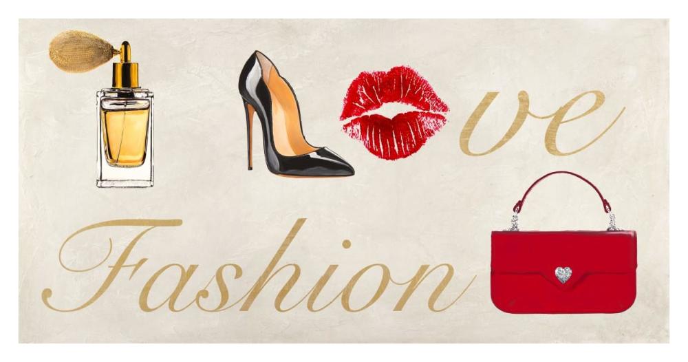 I Love Fashion-Paper Art-38"x20"
