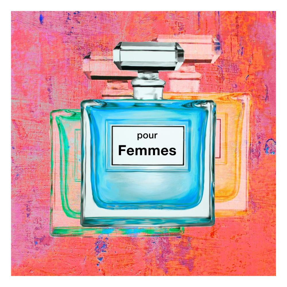 Pour Femmes III-Paper Art-26"x26"