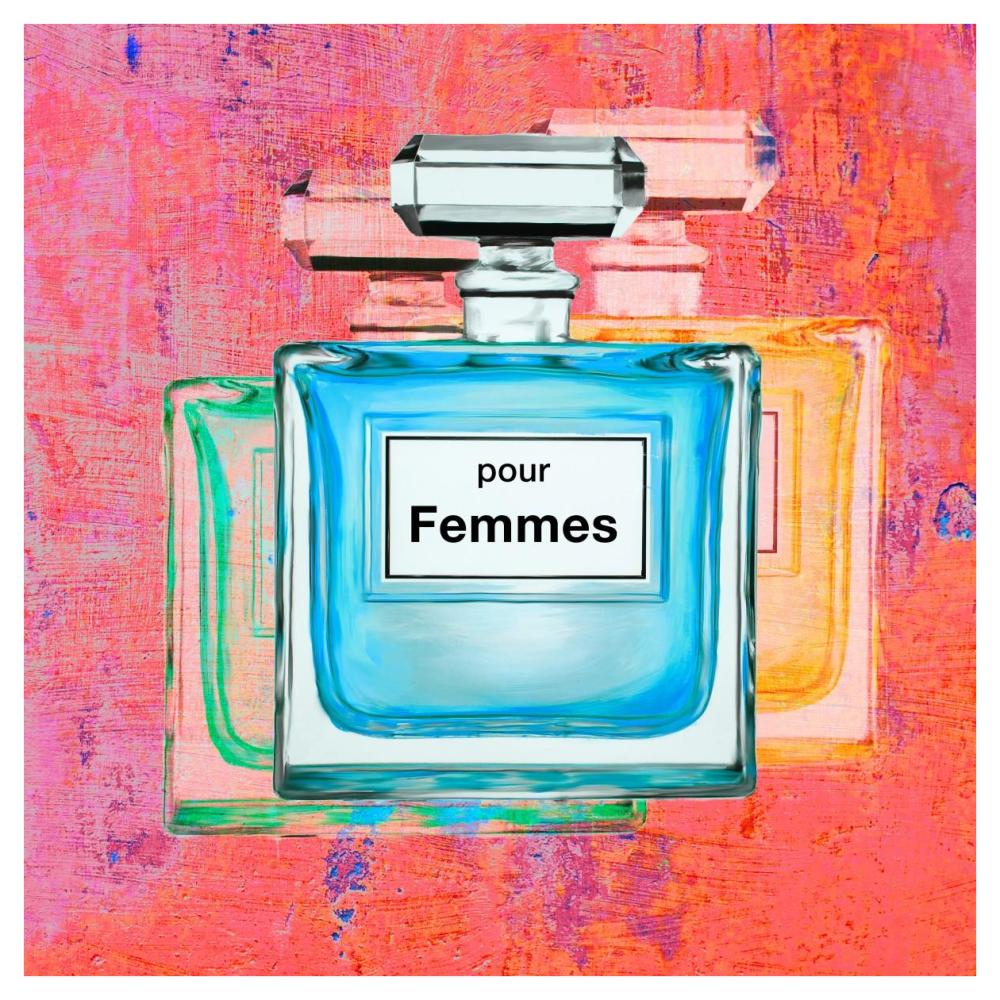 Pour Femmes III-Paper Art-42"x42"