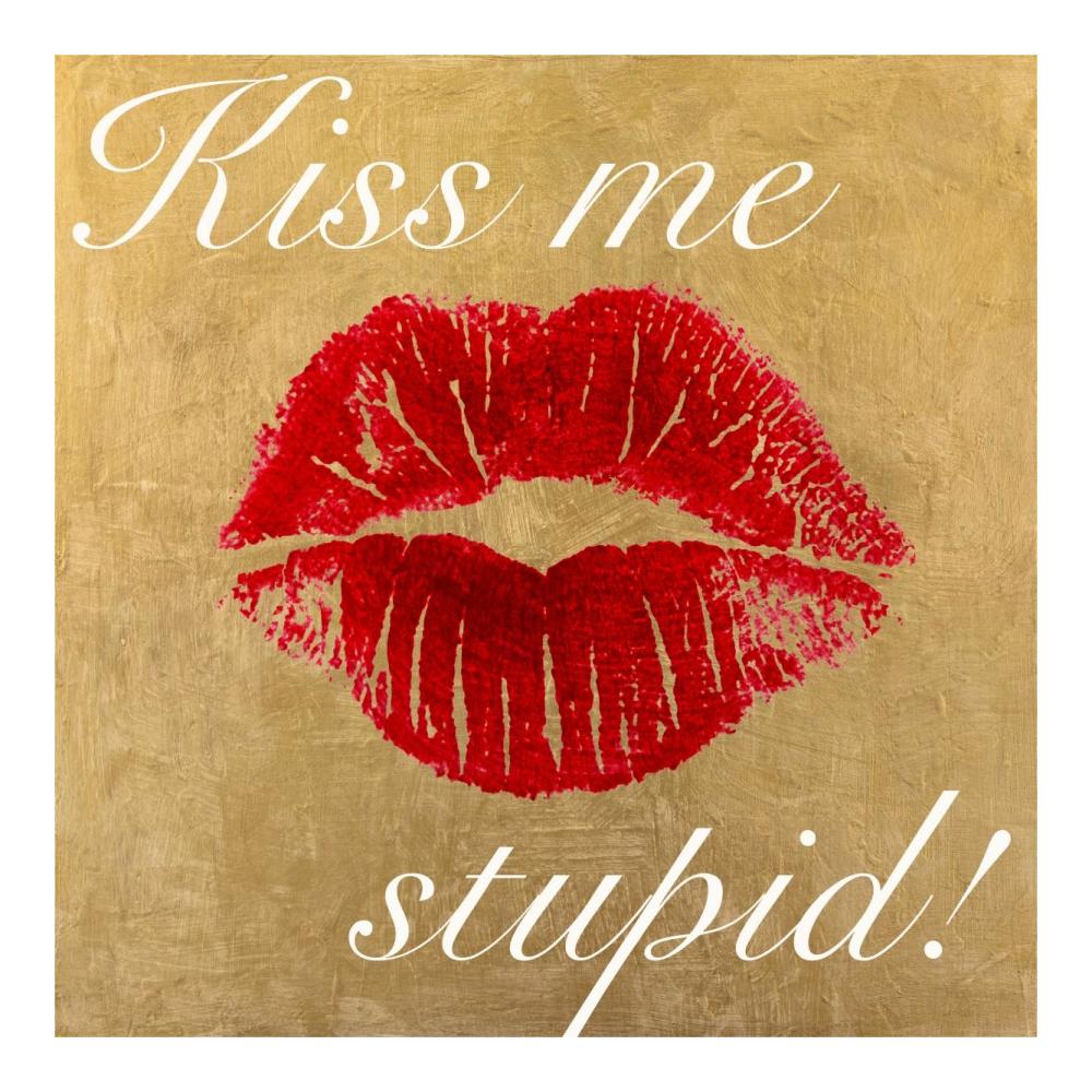 Kiss Me Stupid! Number 3-Paper Art-20"x20"