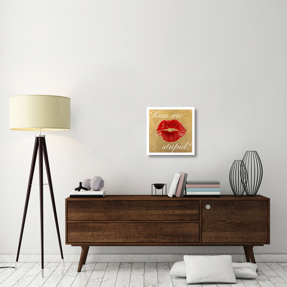 Kiss Me Stupid Number 3-Paper Art-20&quotx20"
