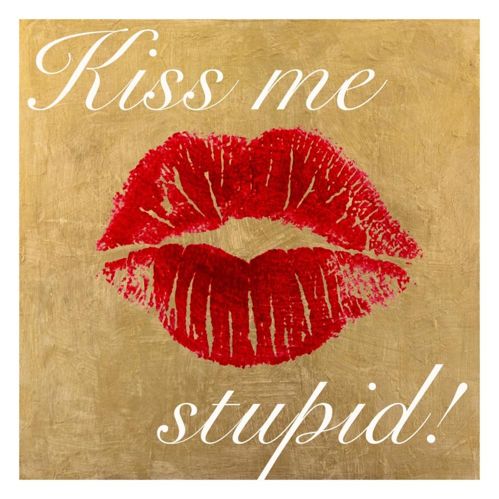 Kiss Me Stupid! Number 3-Paper Art-26"x26"