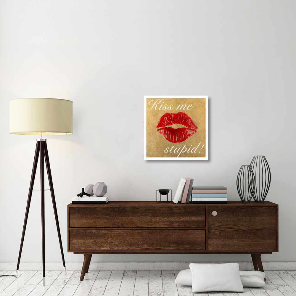 Kiss Me Stupid Number 3-Paper Art-26&quotx26"