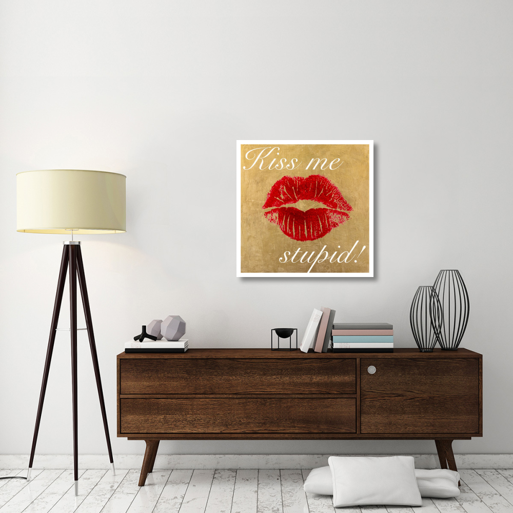 Kiss Me Stupid Number 3-Paper Art-32&quotx32"