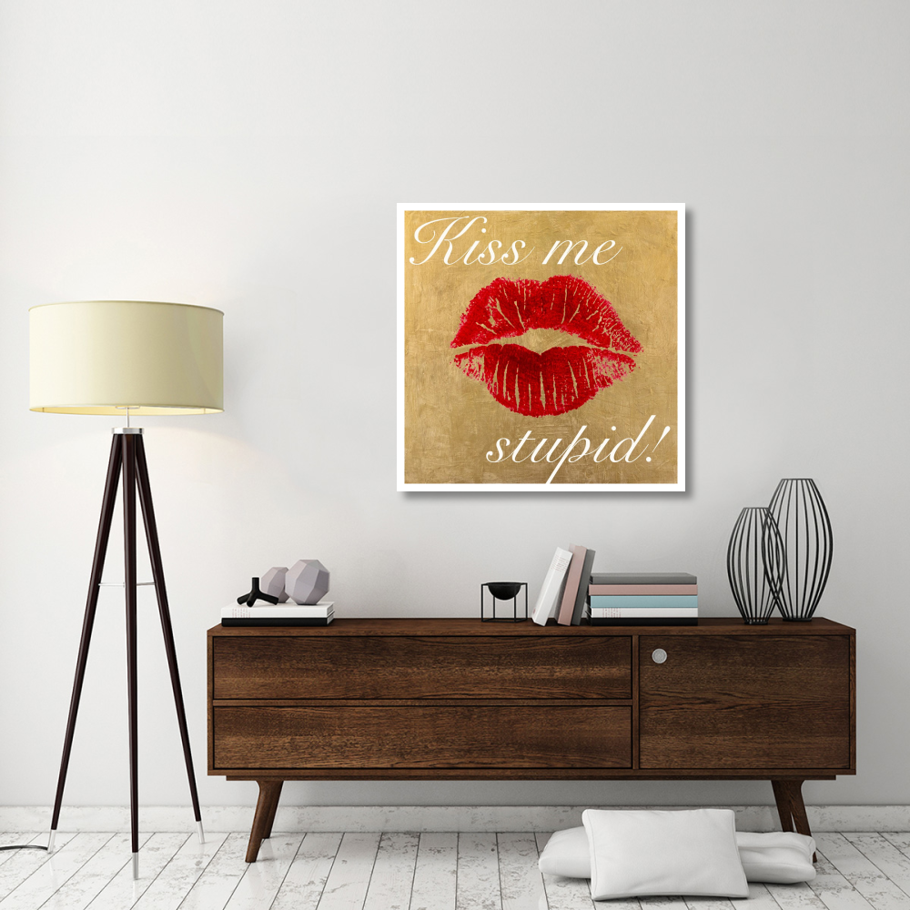 Kiss Me Stupid Number 3-Paper Art-38&quotx38"