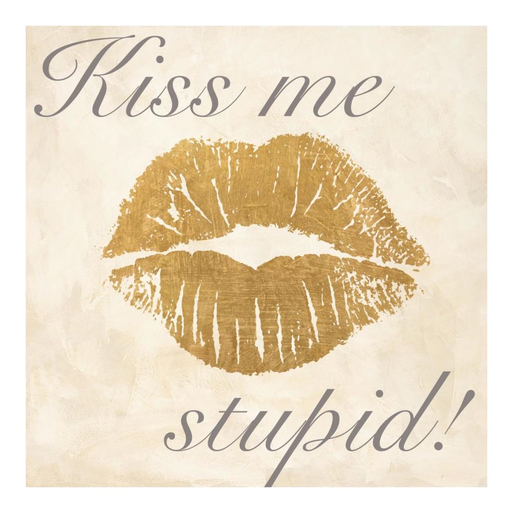 Kiss Me Stupid! Number 2-Paper Art-20"x20"