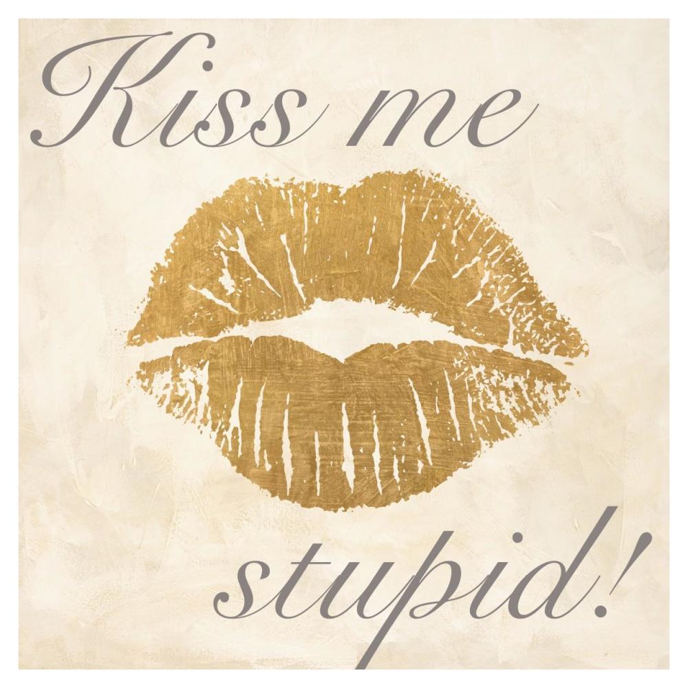 Kiss Me Stupid! Number 2-Paper Art-38"x38"
