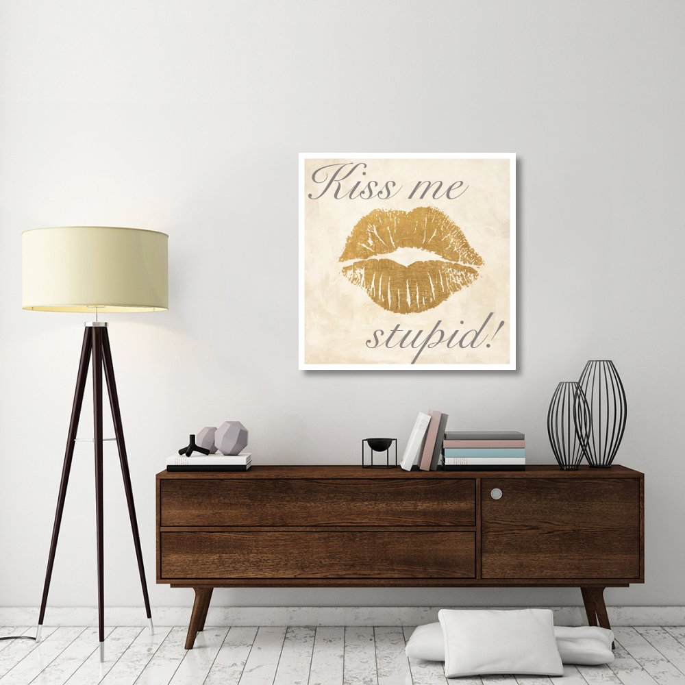 Kiss Me Stupid Number 2-Paper Art-38&quotx38"