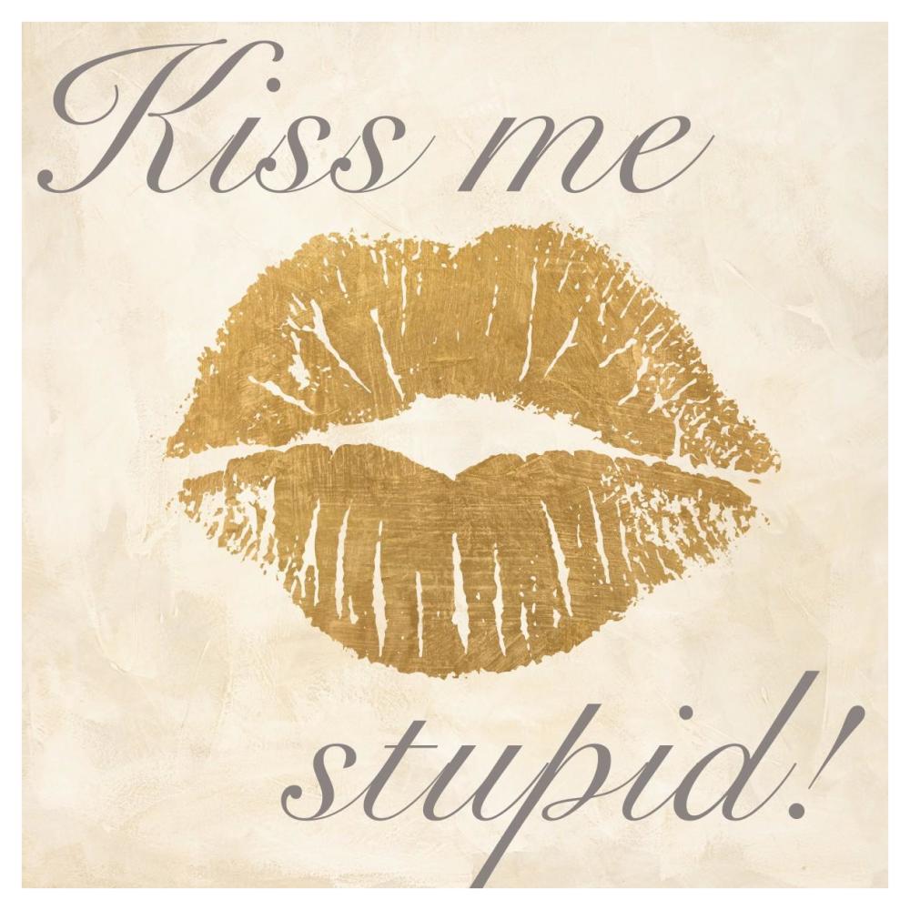 Kiss Me Stupid! Number 2-Paper Art-42"x42"