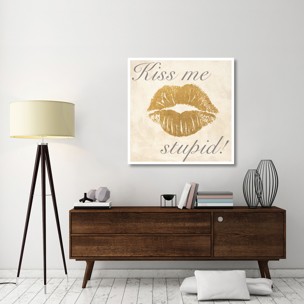 Kiss Me Stupid Number 2-Paper Art-42&quotx42"