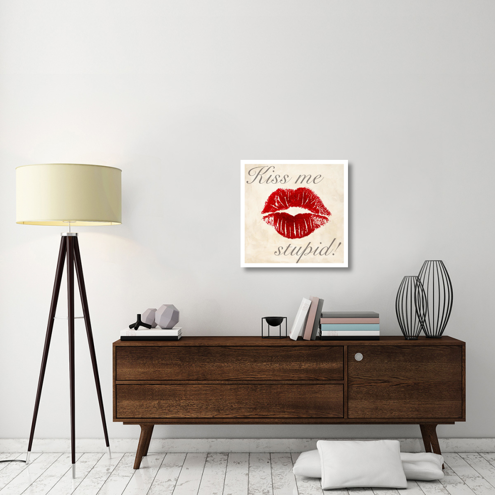 Kiss Me Stupid Number  1-Paper Art-26&quotx26"