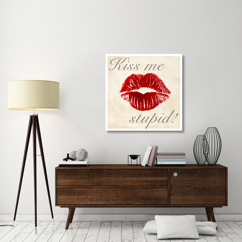 Kiss Me Stupid Number  1-Paper Art-38&quotx38"