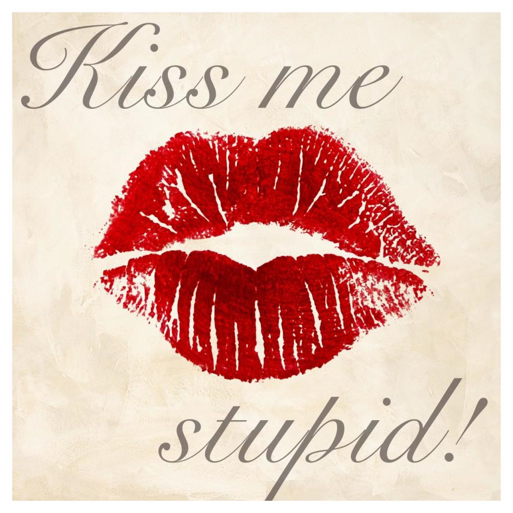 Kiss Me Stupid! Number  1-Paper Art-42"x42"