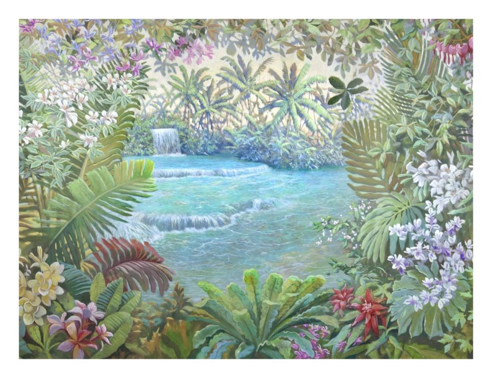 Cascata tropicale (detail)-Paper Art-26"x20"