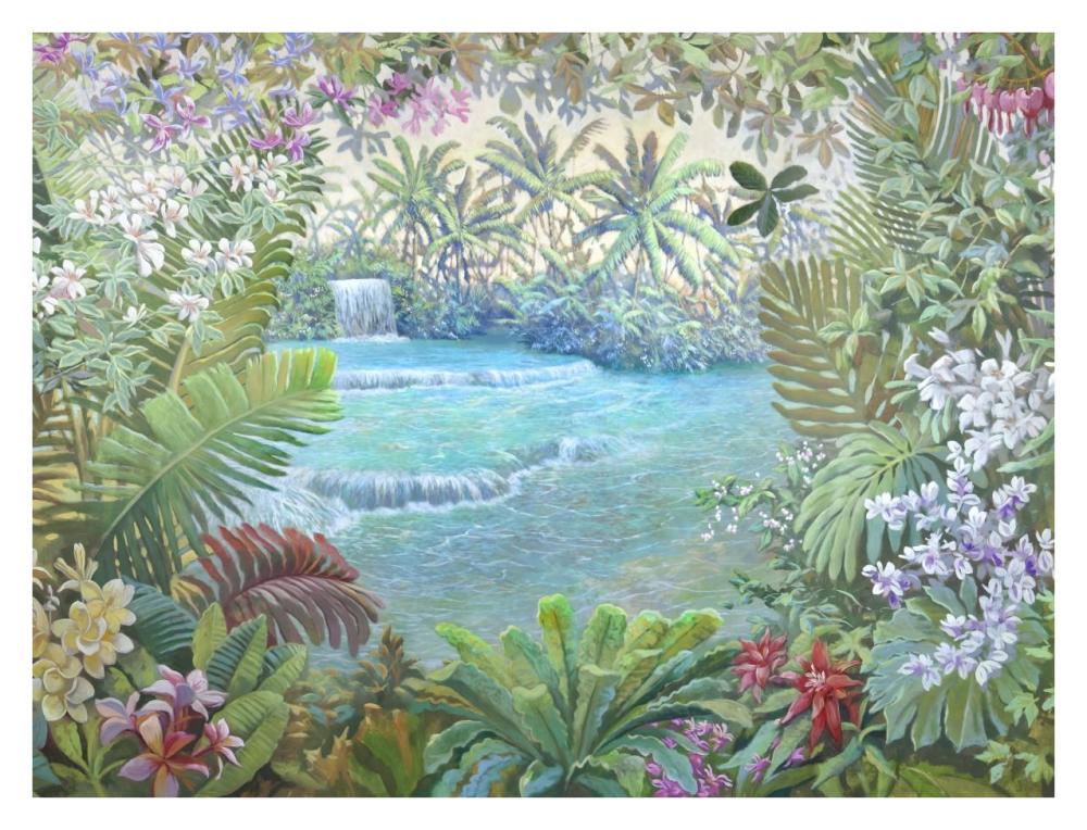 Cascata tropicale (detail)-Paper Art-34"x26"