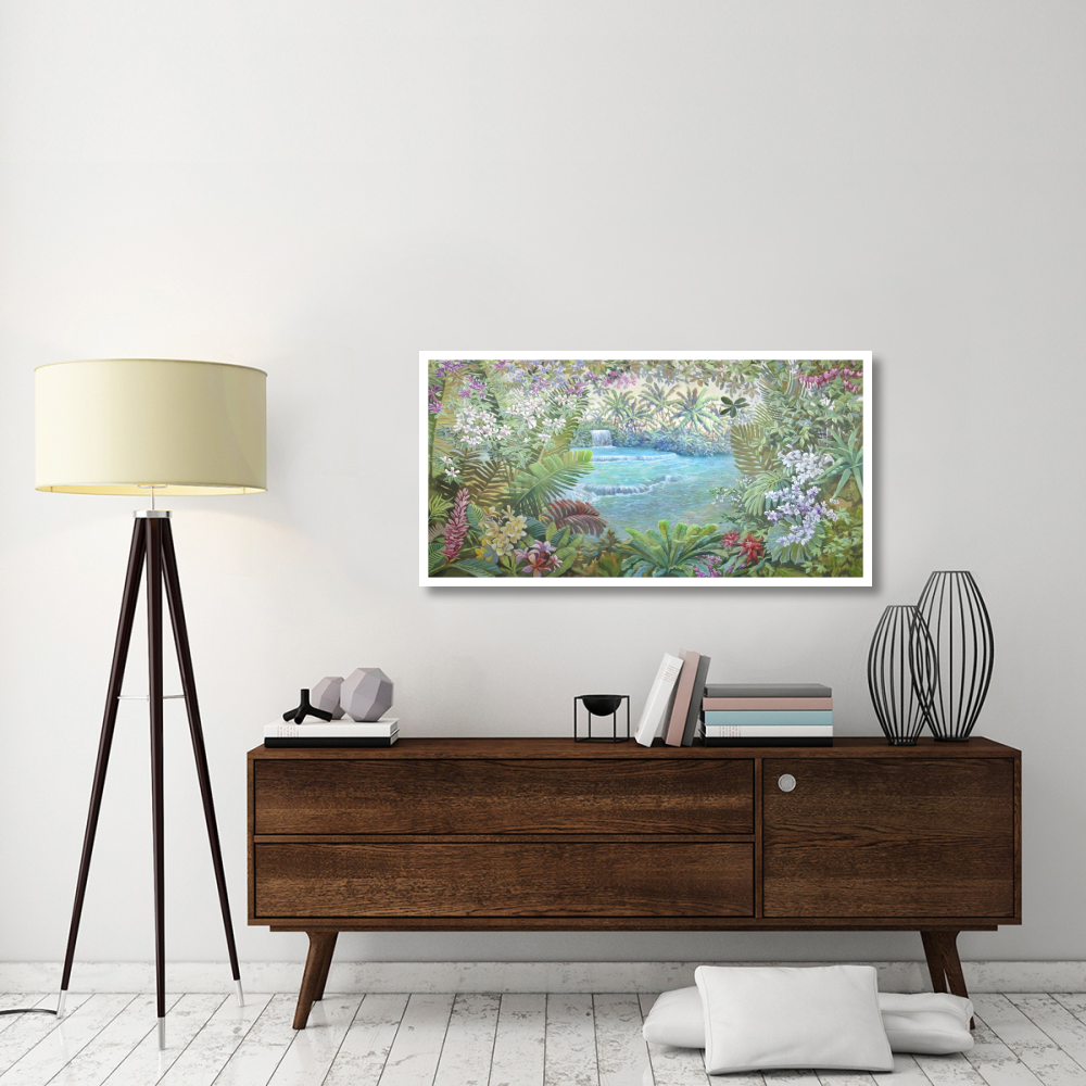Cascata tropicale-Paper Art-50&quotx26"