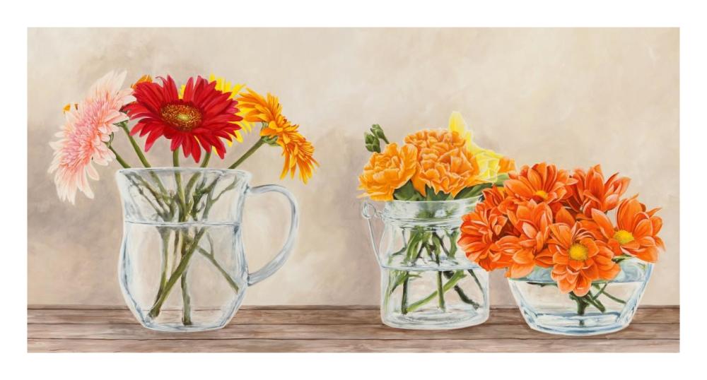 Fleurs et Vases Jaune-Paper Art-26"x14"