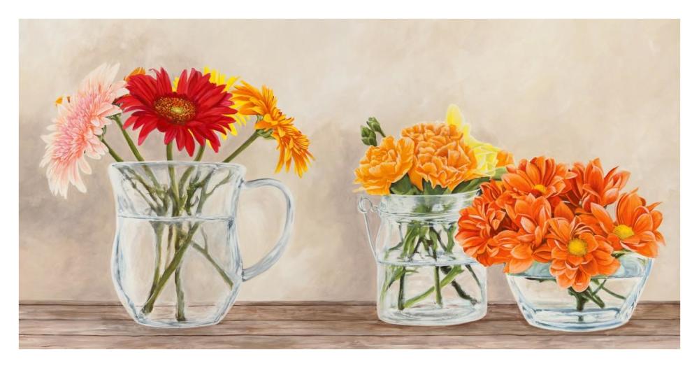 Fleurs et Vases Jaune-Paper Art-38"x20"