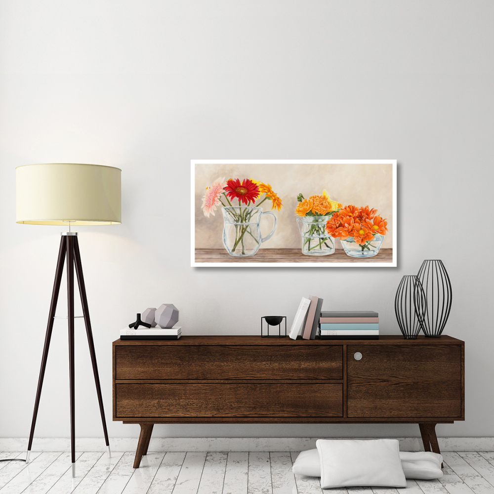 Fleurs et Vases Jaune-Paper Art-50&quotx26"