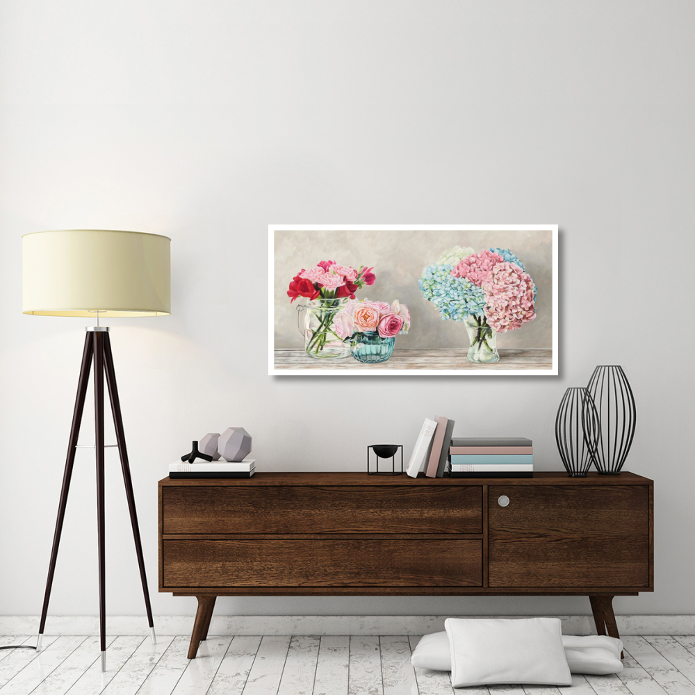 Fleurs et Vases Blanc-Paper Art-50&quotx26"