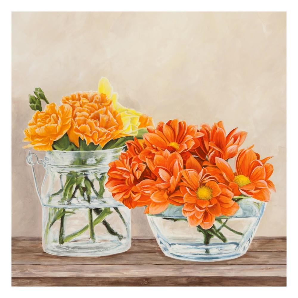 Fleurs et Vases Jaune II-Paper Art-26"x26"