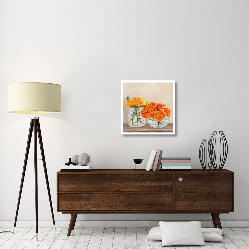 Fleurs et Vases Jaune II-Paper Art-26&quotx26"
