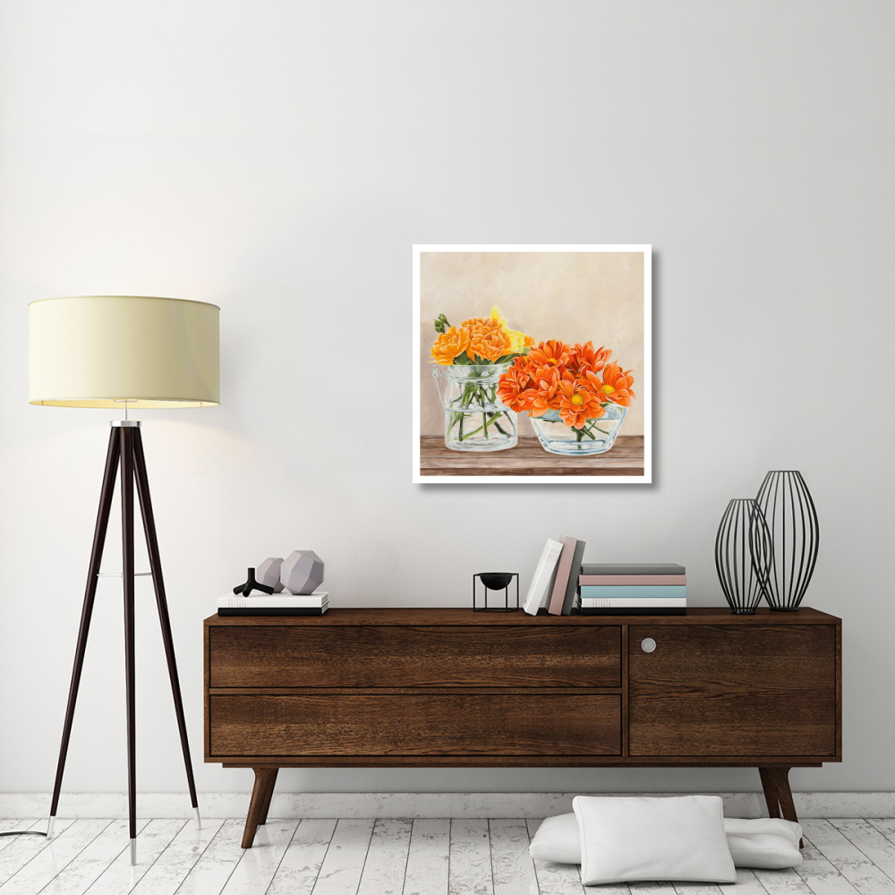 Fleurs et Vases Jaune II-Paper Art-32&quotx32"