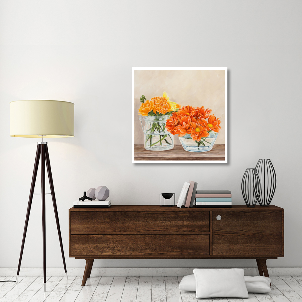 Fleurs et Vases Jaune II-Paper Art-38&quotx38"