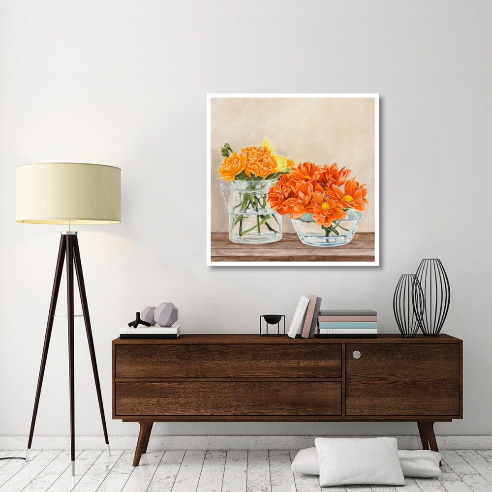 Fleurs et Vases Jaune II-Paper Art-42&quotx42"