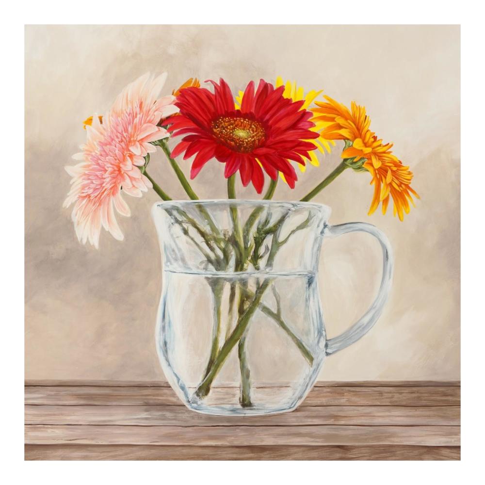 Fleurs et Vases Jaune I-Paper Art-20"x20"