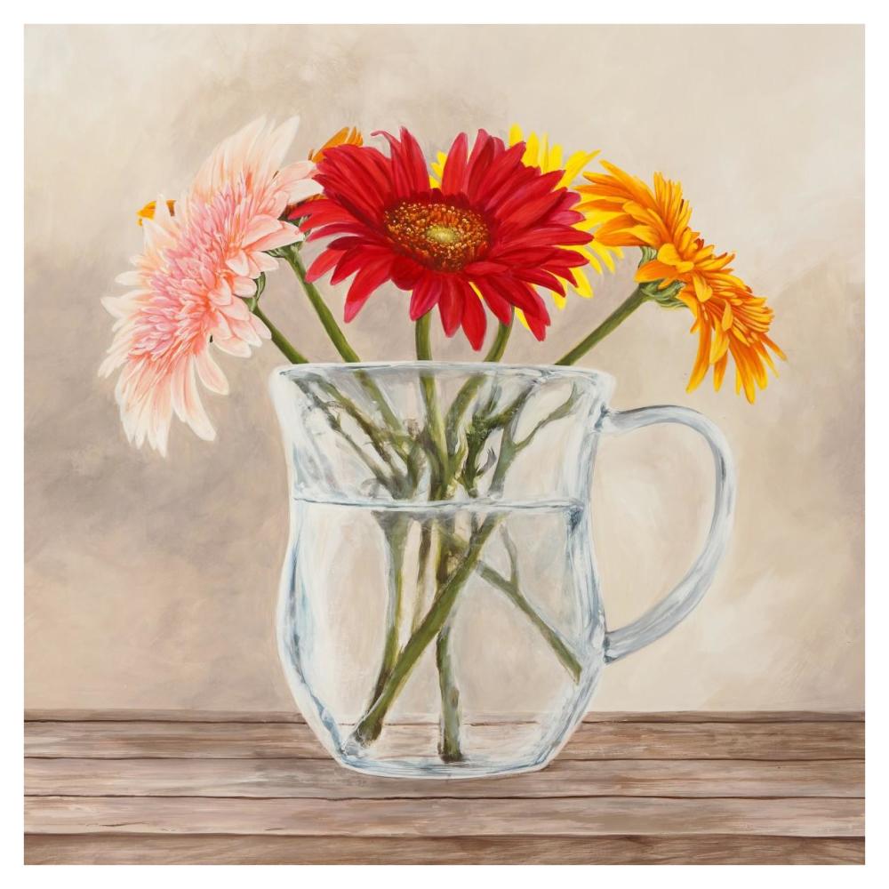 Fleurs et Vases Jaune I-Paper Art-38"x38"