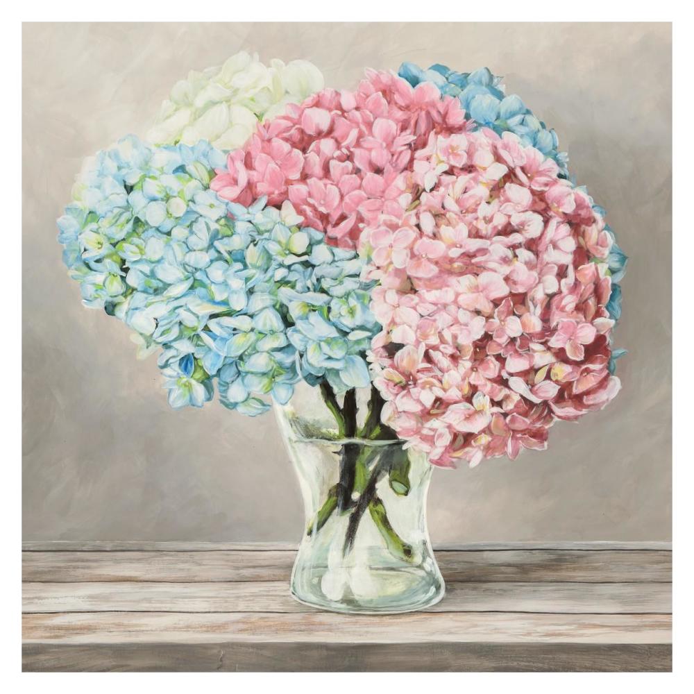 Fleurs et Vases Blanc II-Paper Art-32"x32"