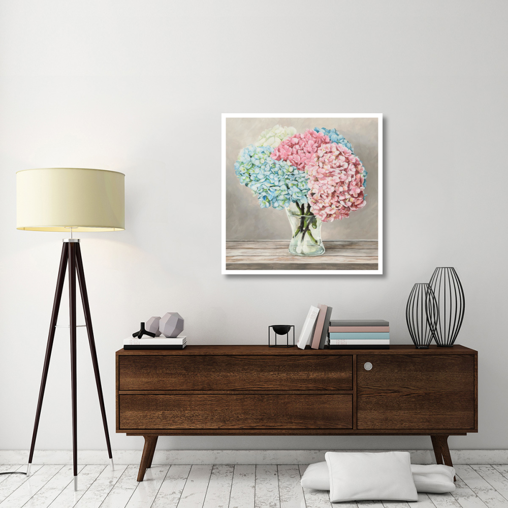 Fleurs et Vases Blanc II-Paper Art-38&quotx38"
