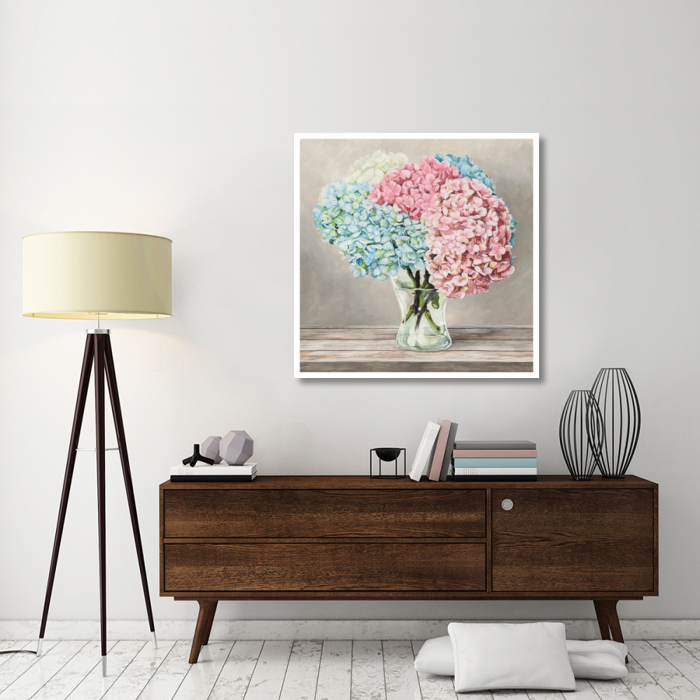 Fleurs et Vases Blanc II-Paper Art-42&quotx42"