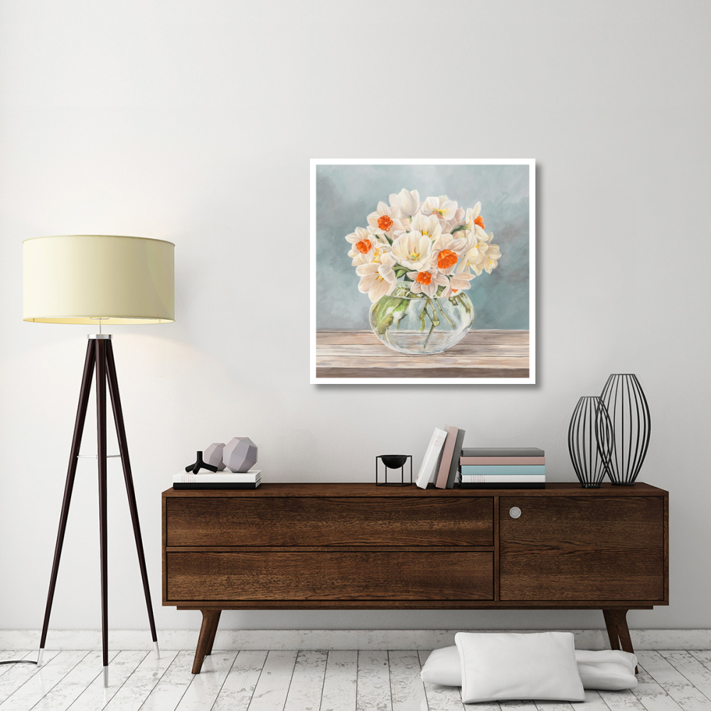 Fleurs et Vases Aquamarine II-Paper Art-38&quotx38"