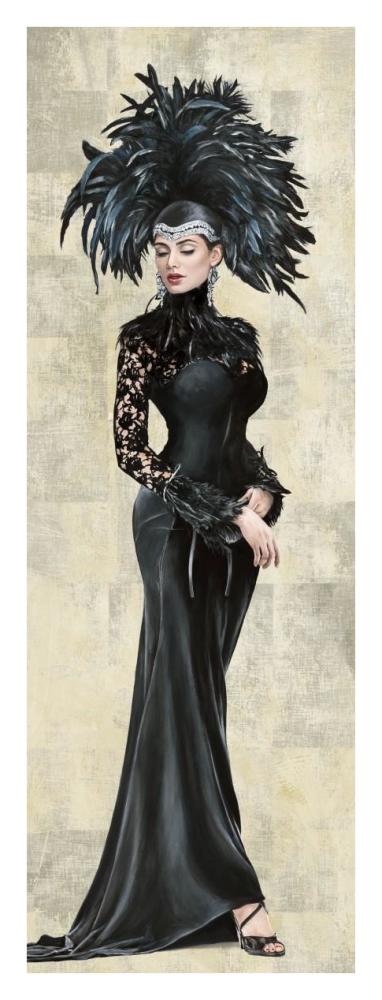 Deco Princess II-Paper Art-14"x38"