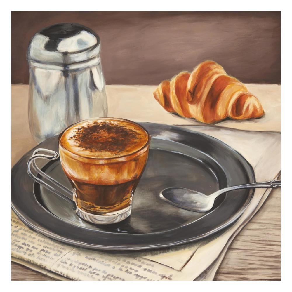 Espresso & News-Paper Art-26"x26"